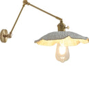 Helnys Smoke Glass Ball LED Wall Sconce - Modern Copper Long Arm Light