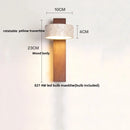 Nordic Modern Helnys Wood Canopy LED Wall Lights Iron Bedside Lamp