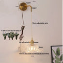 Helnys Adjustable LED Wall Lights Glass Bedside Lamp Modern Stair Light Fixtures