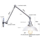 Helnys Retro Loft LED Wall Lights Pull Chain Switch Chrome Clear Glass Vintage Fixture