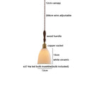Helnys Ceramic Wood LED Pendant Lights for Restaurant Bedroom Chandelier