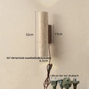 Helnys Wood Canopy LED Wall Lights - Nordic Modern Yellow Travertine Sconce