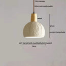 Helnys Wood Cement Mountain LED Pendant Light - Nordic Modern Hang Lamp