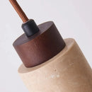 Helnys Wood Handle LED Pendant Lamp Modern Hanging Light for Home Décor