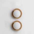 Helnys Round Wood Glass Ball LED Wall Sconces Bedroom Living Room Bathroom Lighting Fixtures