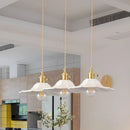 Helnys White Ceramic LED Pendant Lamp with Copper Knob Switch