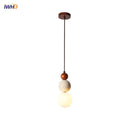 Helnys White Glass Ball LED Pendant Lights Modern Nordic Hanging Lamp