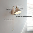 Helnys Rotatable LED Wall Light with Pull Chain Switch - Nordic Modern Design