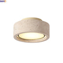 Helnys Modern Stone Round LED Ceiling Light Fixture for Restaurant and Bathroom