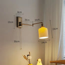 Helnys Nordic LED Wall Sconce Left Right Rotate Pull Chain Switch Stair Light