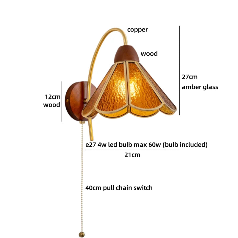 Helnys Flower Cloth LED Wall Lamp for Bedroom Girls - Wall Art Decor Stair Light