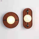 Helnys Retro LED Wall Lamp with Marble Lampshade for Living Room, Bedroom, Cafe, Stairway