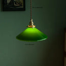 Helnys Vintage Copper Socket Pendant Lamp with Green Glass - 2023 Edition