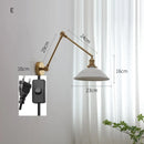 Helnys Copper Swing Arm LED Wall Sconce Up Down Nordic Modern Wandlamp