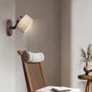 Helnys Iron Rotate LED Wall Light Fixture Yellow Travertine Modern Wall Lights