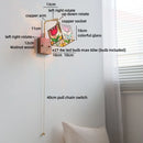 Helnys Square Glass LED Wall Lamp Gold Color Swing Arm Interior Lighting