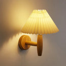 Helnys Wooden Wall Light Paper Umbrella LED Wall Lamp Sconce - Home Decor Fixture