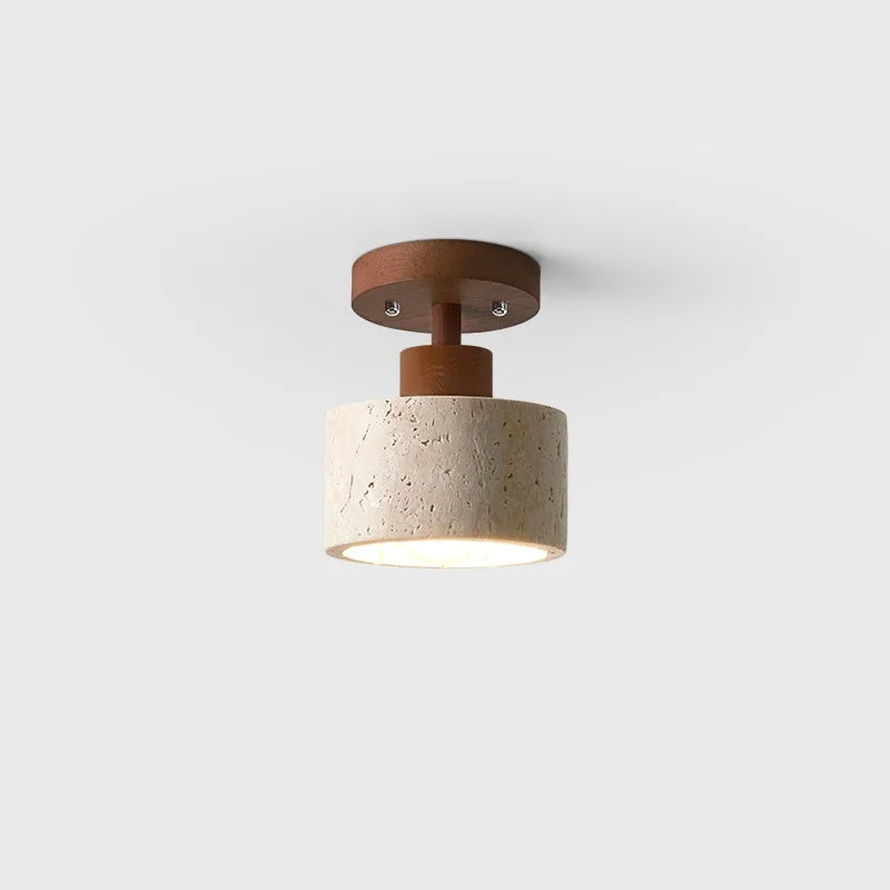 Helnys Yellow Stone LED Ceiling Light for Corridor, Modern Nordic Entrance Lamp Fixture