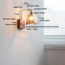 Helnys Wabi Sabi LED Wall Lamps Amber Glass Brass Mirror Light