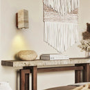 Helnys Natural Yellow Travertine LED Wall Lamp for Modern Home Decoration