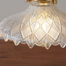 Helnys Nordic Modern Glass LED Pendant Lamp with Walnut Wood Accent