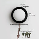 Helnys Round Wood Glass Ball LED Wall Sconces Bedroom Living Room Bathroom Lighting Fixtures