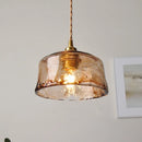 Helnys Amber Glass LED Pendant Light with Adjustable Copper Wire - Loft Style