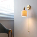 Helnys Ceramic LED Wall Lamp Kids Bedroom Gold Brass Up Down Stair Light