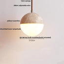 Helnys Yellow Travertine LED Pendant Light - Nordic Modern 3D Painting Shade