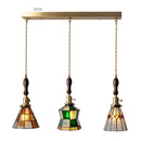 Helnys Modern Nordic Glass Copper LED Pendant Lights for Dining Room & Bedroom