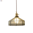 Helnys Gray Glass LED Pendant Light with Iron Canopy, Knob Switch
