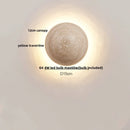 Helnys White Glass LED Wall Lights Yellow Travertine Stone Reading Living Room