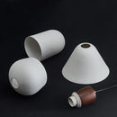 Helnys Walnut Ceramic LED Pendant Lights - Modern Nordic Style for Home & Commercial Lighting