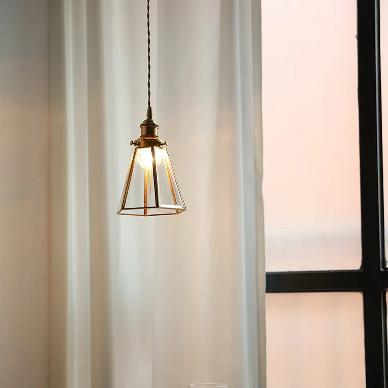 Helnys Clear Glass LED Pendant Light - Wire Adjustable Nordic Modern Decor Hanging Lamp
