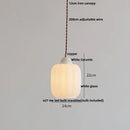 Helnys White Glass Copper LED Pendant Light Fixture - Modern Nordic Design