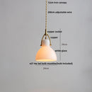 Helnys White Glass Copper LED Pendant Light Fixture - Modern Nordic Design
