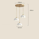 Helnys Butterfly Ceramic Copper LED Pendant Lamp, Nordic Modern Hanglamp for Home Indoor Decor