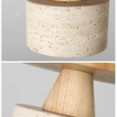 Helnys Yellow Travertine LED Pendant Lamp Natural Wood Hanging Lights