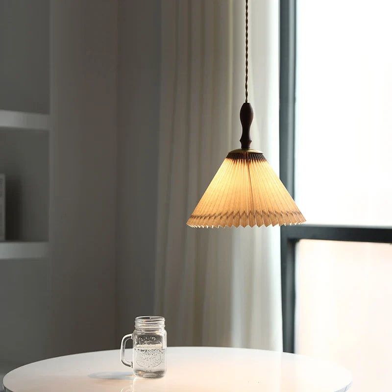 Helnys White PVC LED Pendant Light Japan Style Hanging Lamp