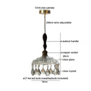Helnys Glass LED Pendant Light with Adjustable Copper Socket - Modern Hanging Lamp