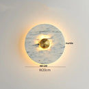 Helnys Marble LED Wall Sconce Round Modern Indoor Decor Light