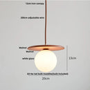 Nordic Modern LED Pendant Light with Wood and Glass Lampshade by Helnys