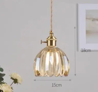 Helnys Blue Glass Pendant Lights for Bedroom Dinning Living Room