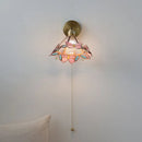Helnys Copper Butterfly Glass LED Wall Light - Nordic Modern Bedroom Living Room Fixture