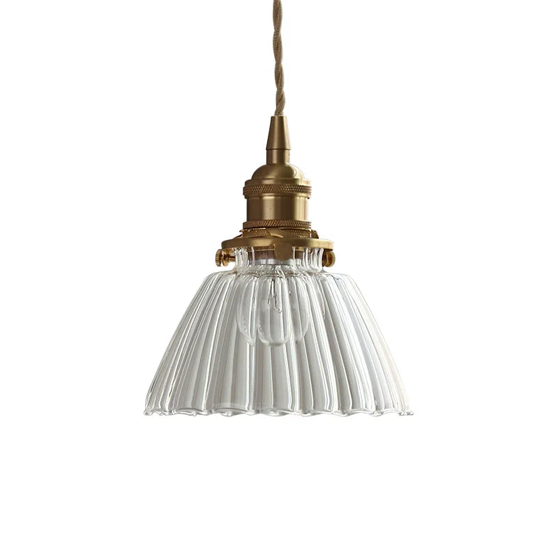 Helnys Glass Pendant Light Fixture Adjustable Modern Nordic Clear Glass Glass Pendant