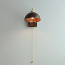 Helnys Rotatable Vintage LED Wall Sconce Pull Chain Switch Wood Bedside Lamp