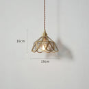 Helnys Glass LED Pendant Lights: Modern Copper Hanging Lamp for Bedroom, Dining, Restaurant
