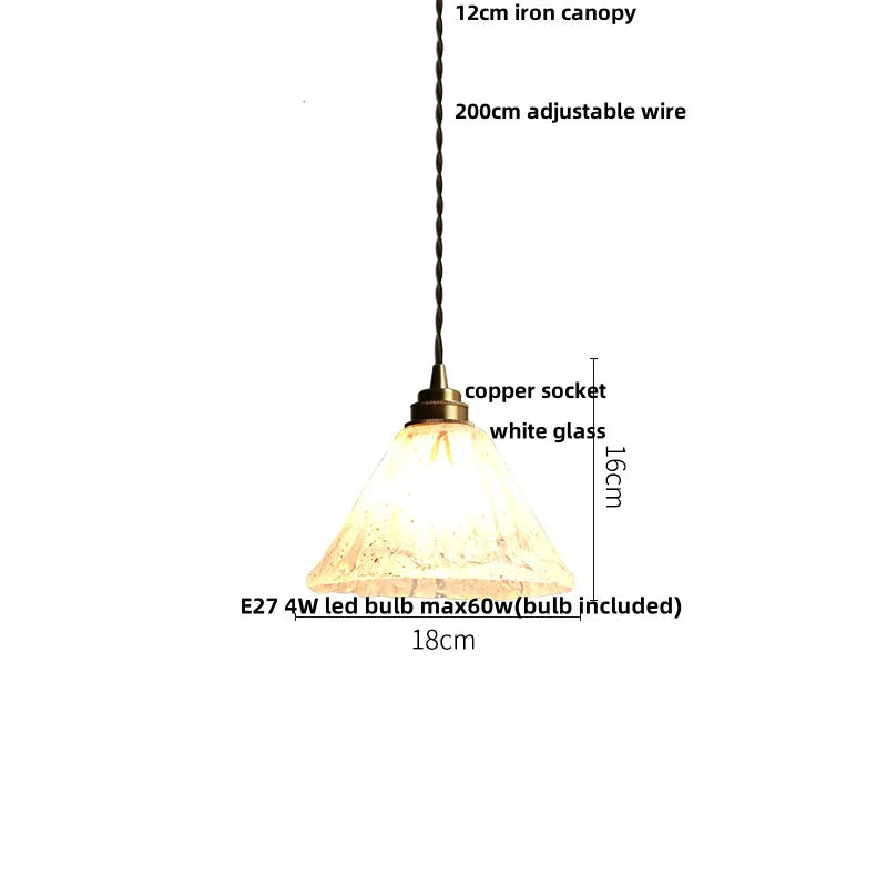 Helnys Blue Glass LED Pendant Light - Nordic Modern Hanging Lamp