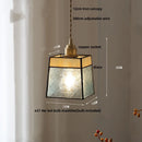 Helnys Tiffany Glass LED Pendant Lights with Copper Knob Switch