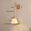 Helnys Nordic LED Wall Sconce Wood Base Modern Vanity Light